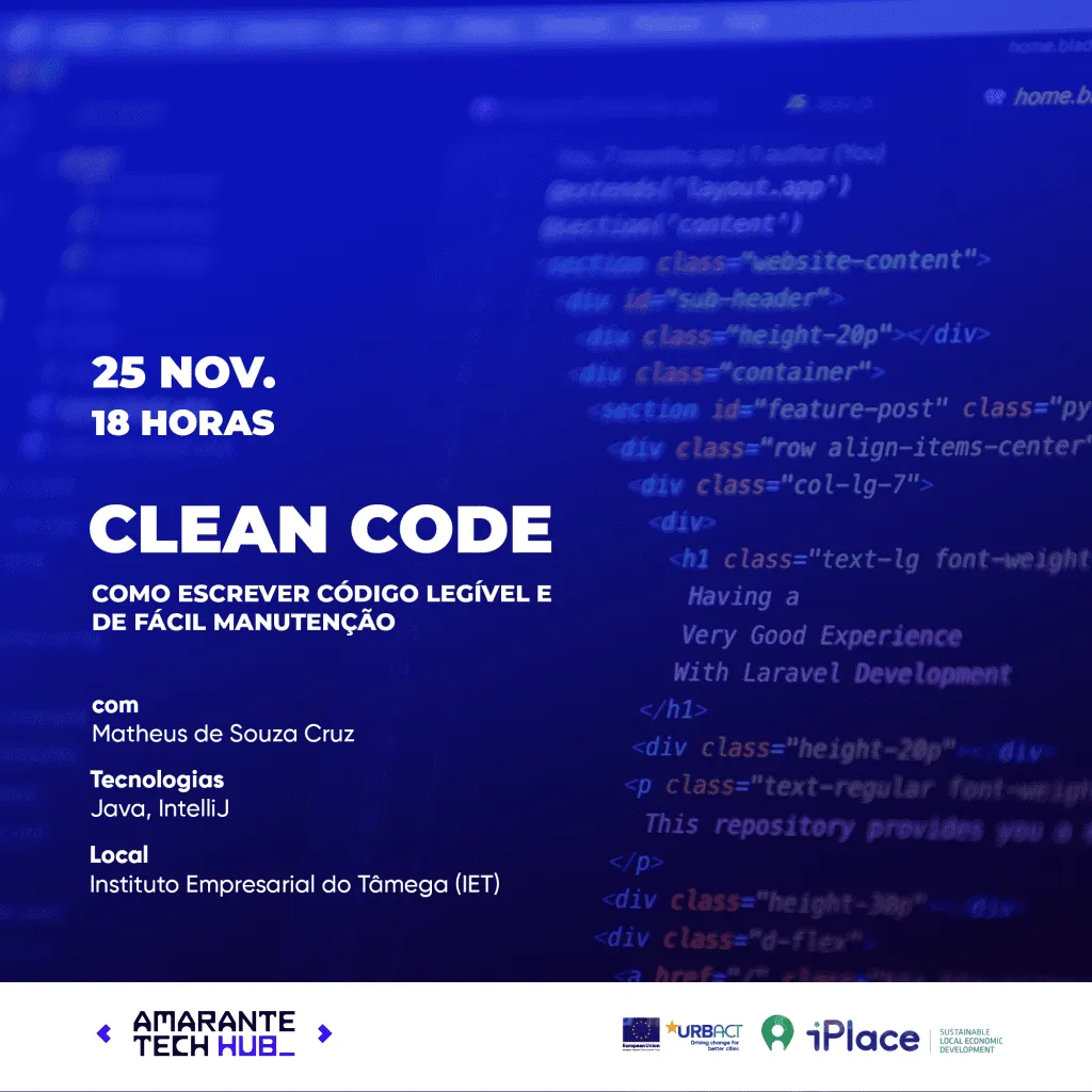 Workshop “Clean Code” promovido pelo Amarante Tech Hub