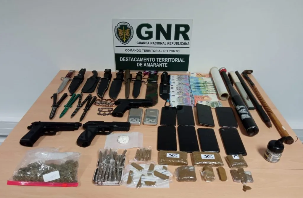 GNR de Amarante prendeu oito pessoas por tráfico de droga