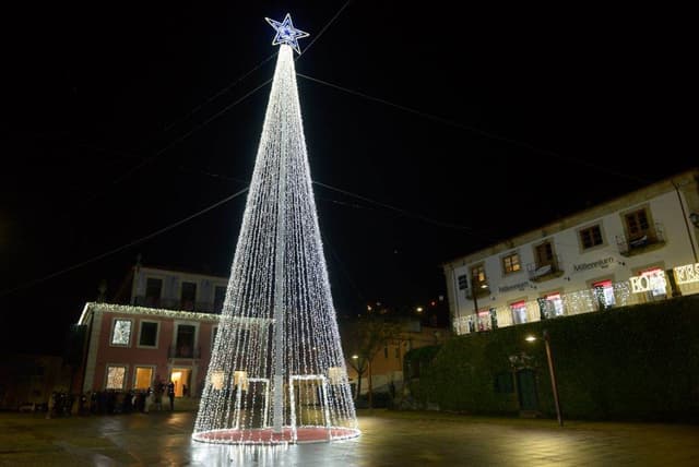 Celorico de Basto iluminou árvore de 20 metros na passada terça-feira