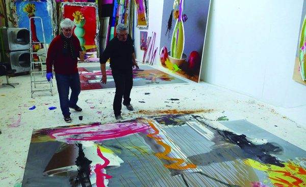Pedro Almodóvar e Jorge Galindo em Amarante por “Pinturas Partilhadas”