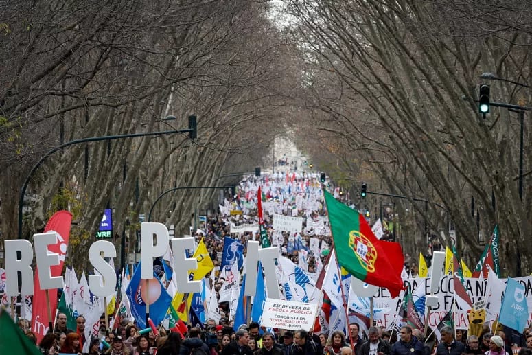 Mais de 150 mil pessoas na manifestação de professores em Lisboa